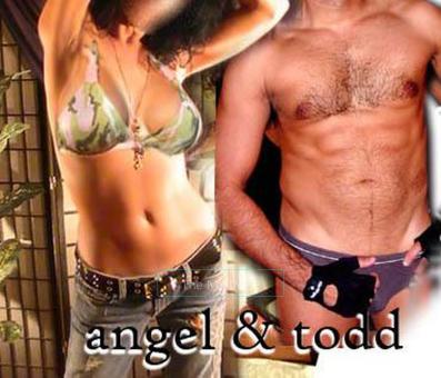 Sweet, Intimate Couple: busty ANGEL and Aussie TODD. Nude full participation massage., 39
