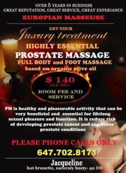 LUXURY PROSTATE MASSAGE package EUROPEAN 40DD Classy Jackueline, 40